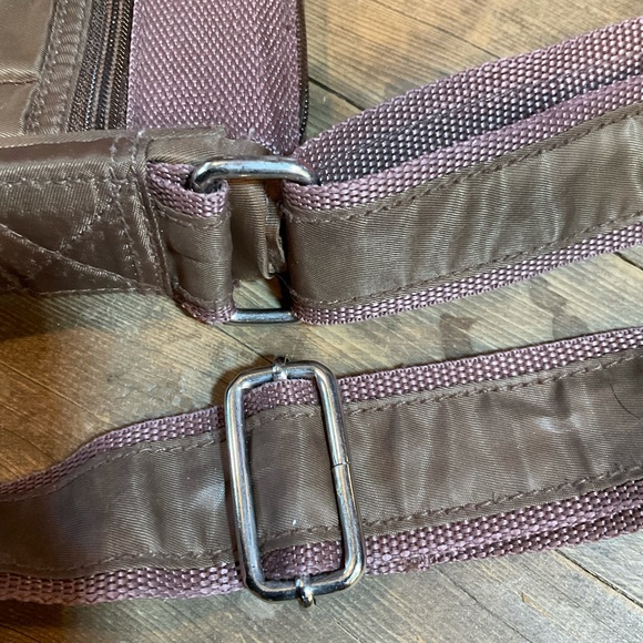 “lug”Brown Crossbody Multi Pocket Nylon Bag. - Picture 11 of 16